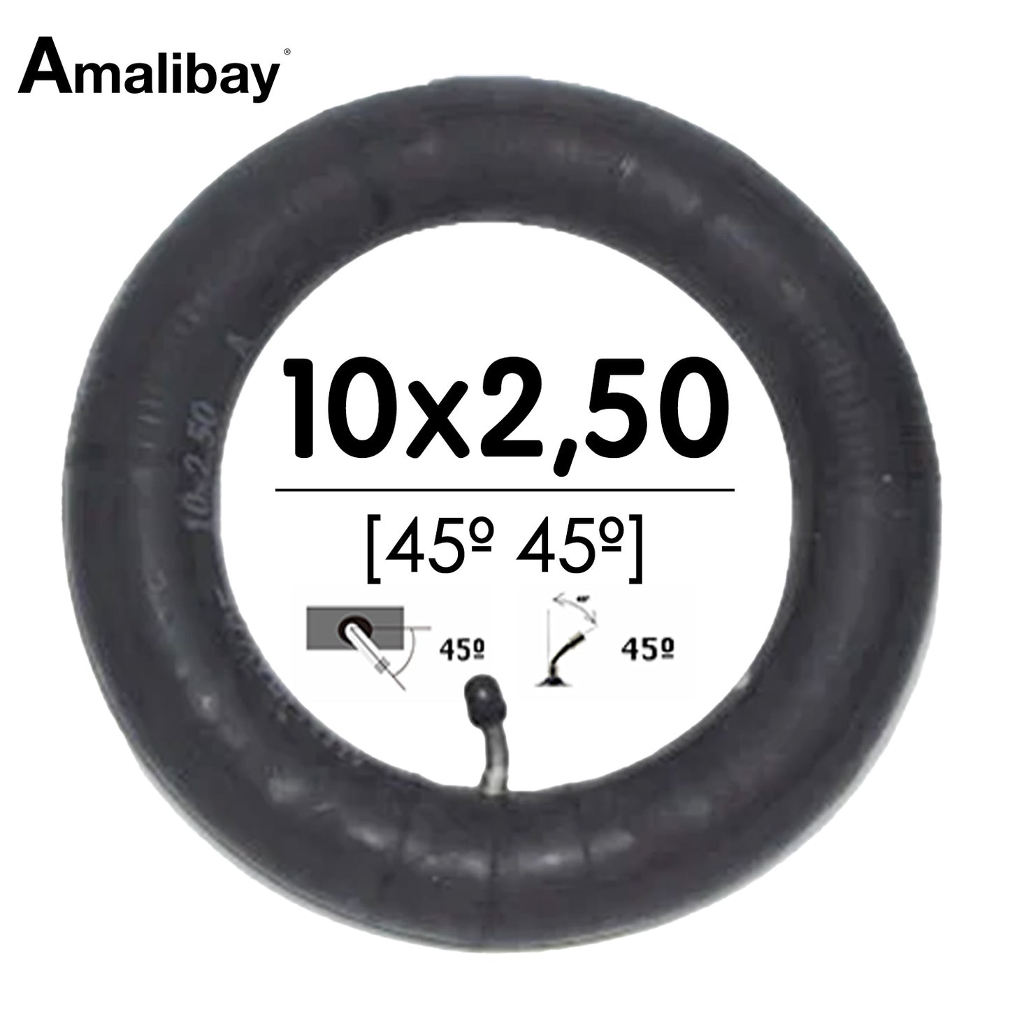 Cámara de aire 10x2,5 (válvula 45º 45º) - Premium