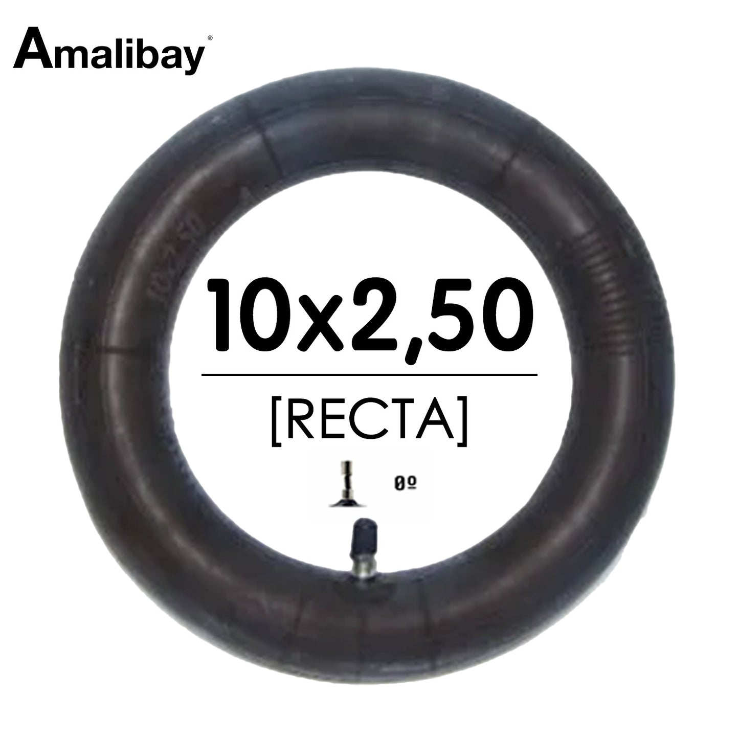 Cámara de aire 10x2,5 (válvula recta) - Premium