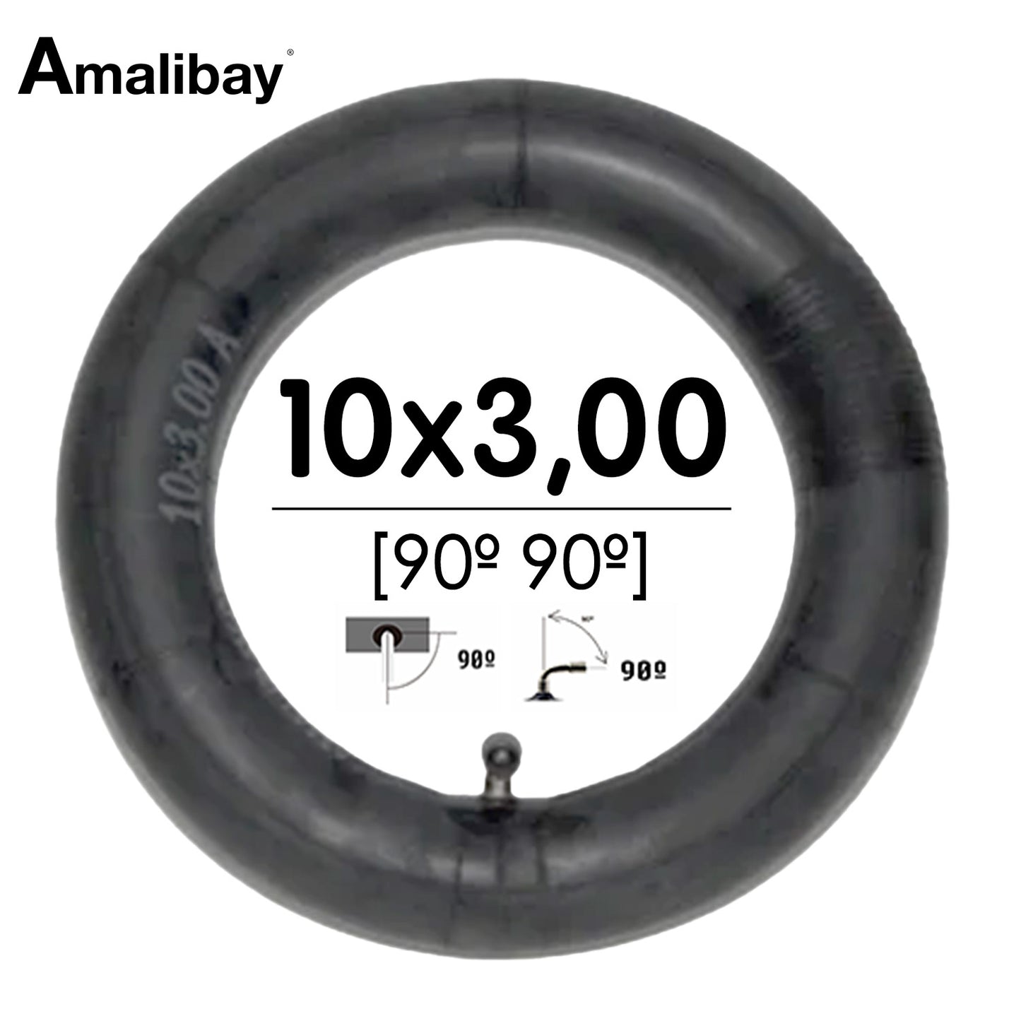 Cámara de aire 10x3 - 255x80 (válvula 90º 90º) - Premium