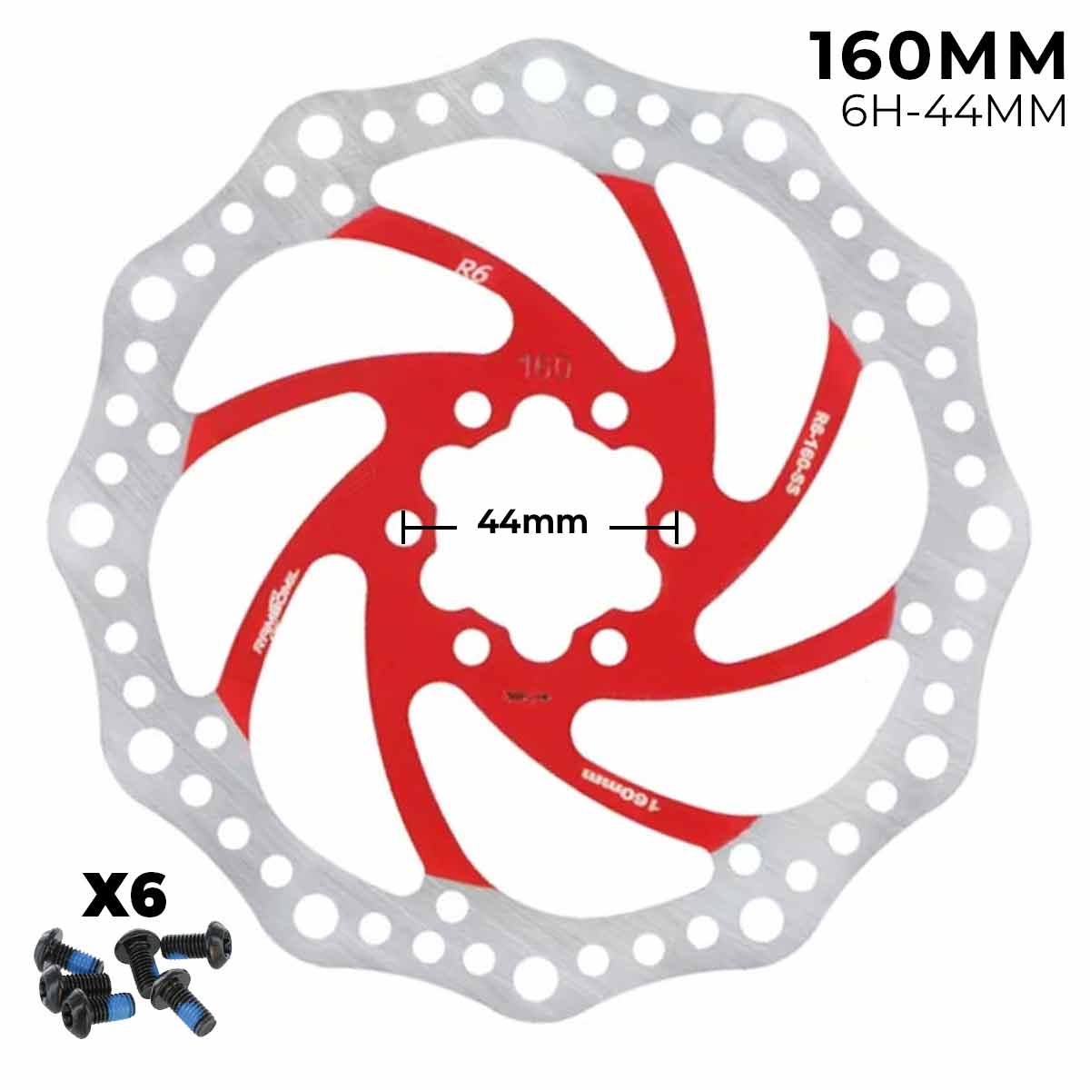 Disco de freno 160mm azul - Dentado (6H -44MM)