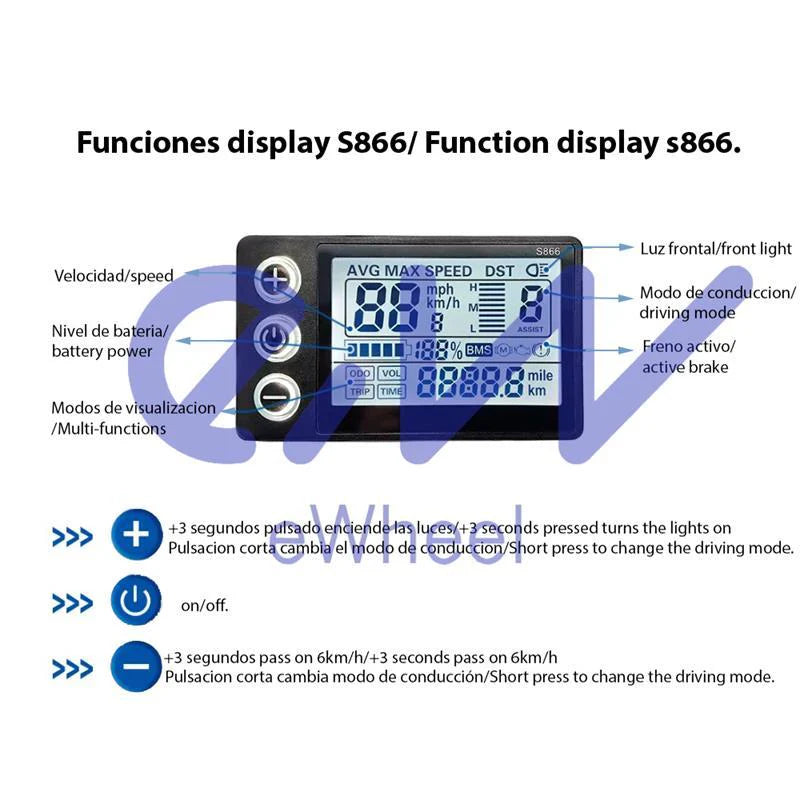 Display patinete Smartgyro S866 eWheel
