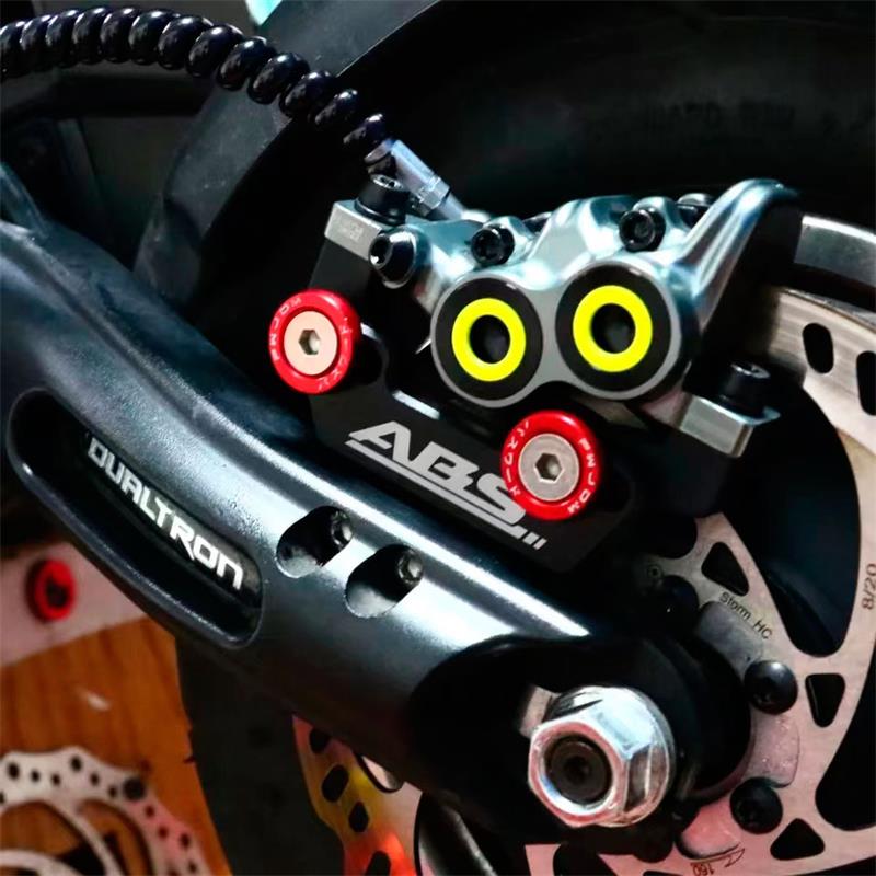 Arandela JDM roja con tornillos M6x16 - 10uds