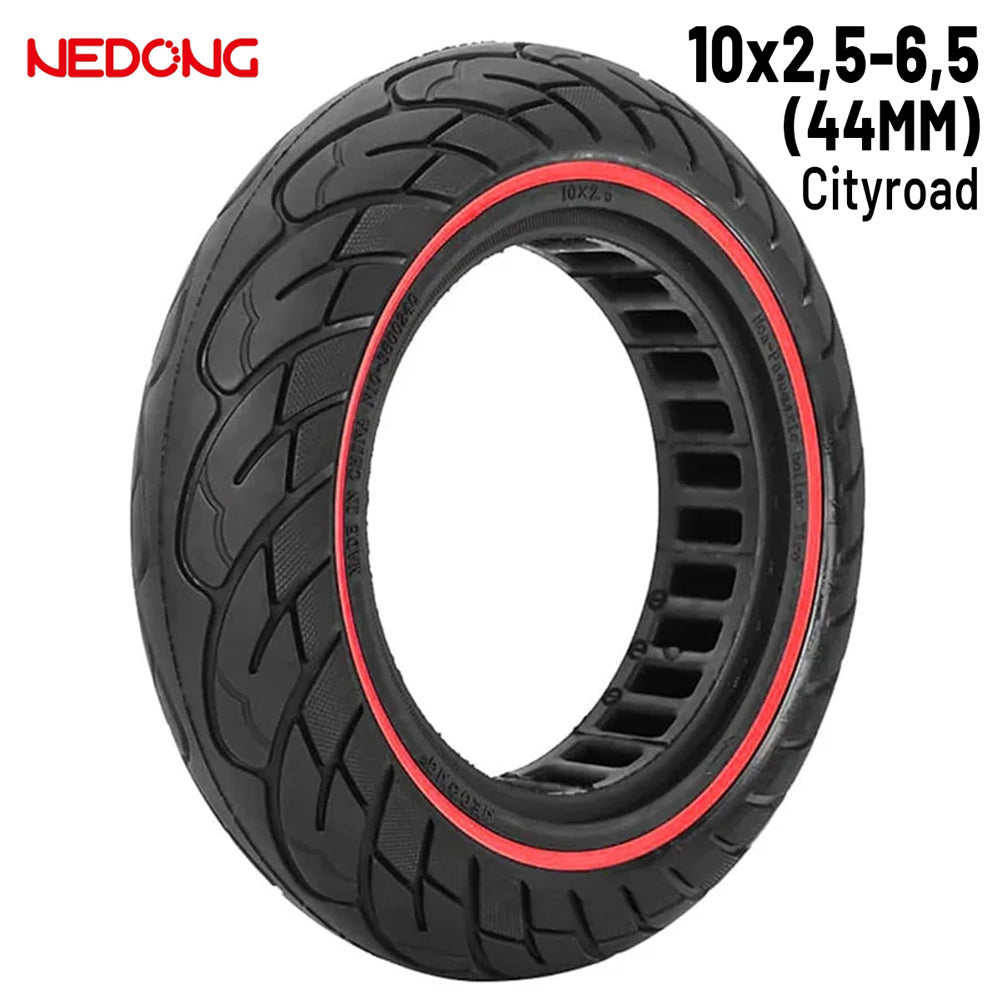 Rueda maciza 10x2,5-6,5 Rojo (44MM)