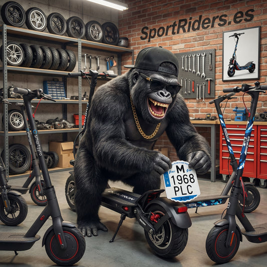 Imagen del producto Matrícula patinete eléctrico 2026 DGT homologada - SportRiders.es