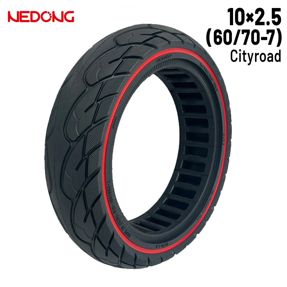 Rueda maciza 10x2.5 (60/70-7) Rojo