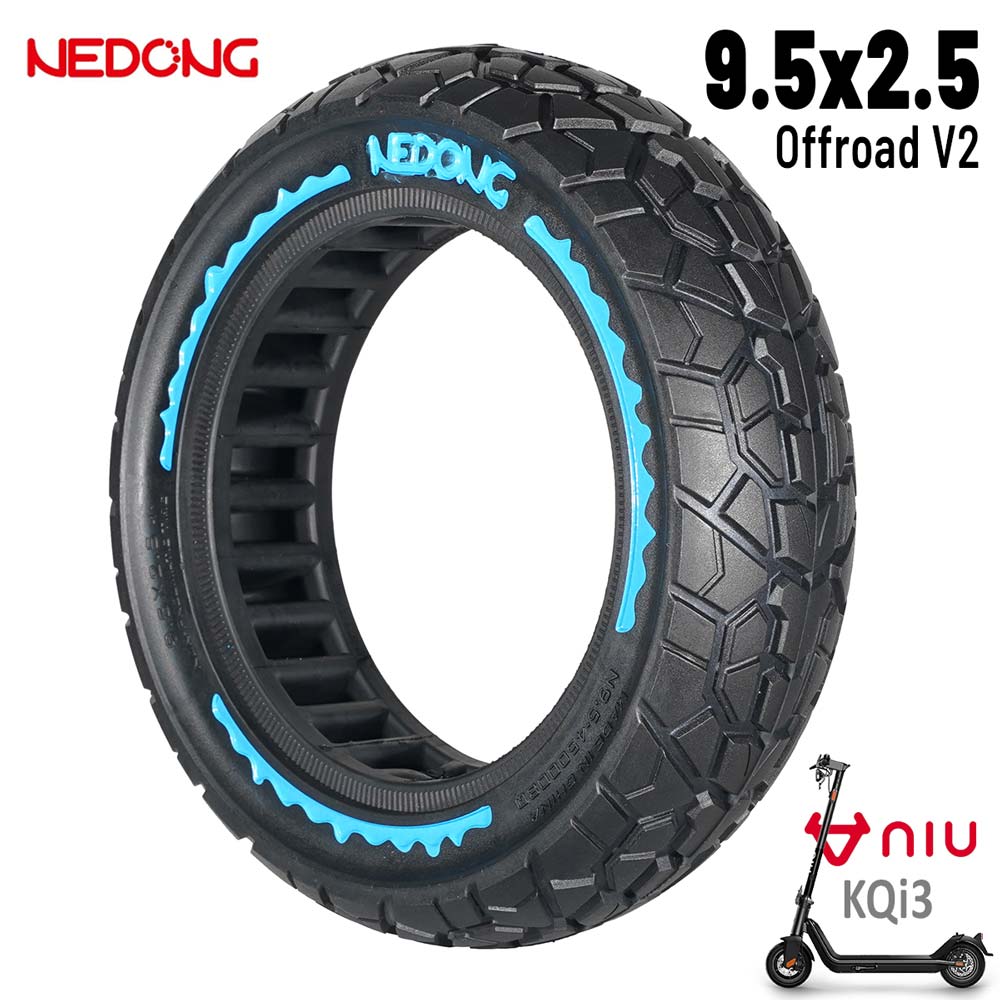 Rueda maciza azul ultraligera 9,5x2,5 (Versión offroad V2)