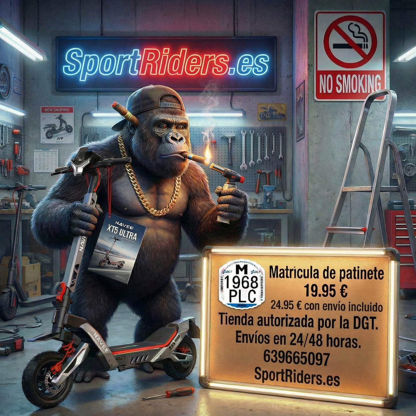 Matrícula patinete eléctrico 2026 DGT homologada