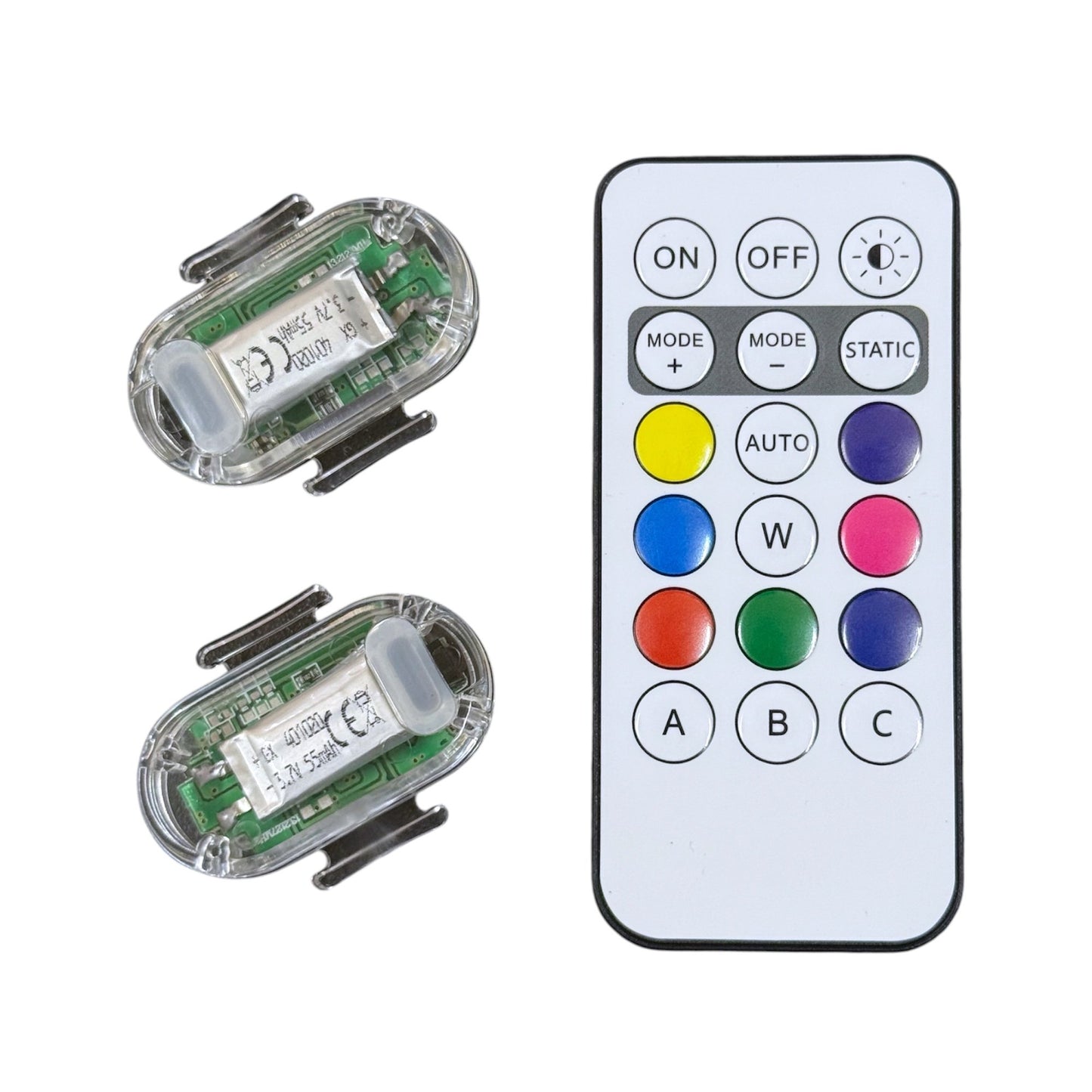 Luz Led RGB Con Mando ( Par )