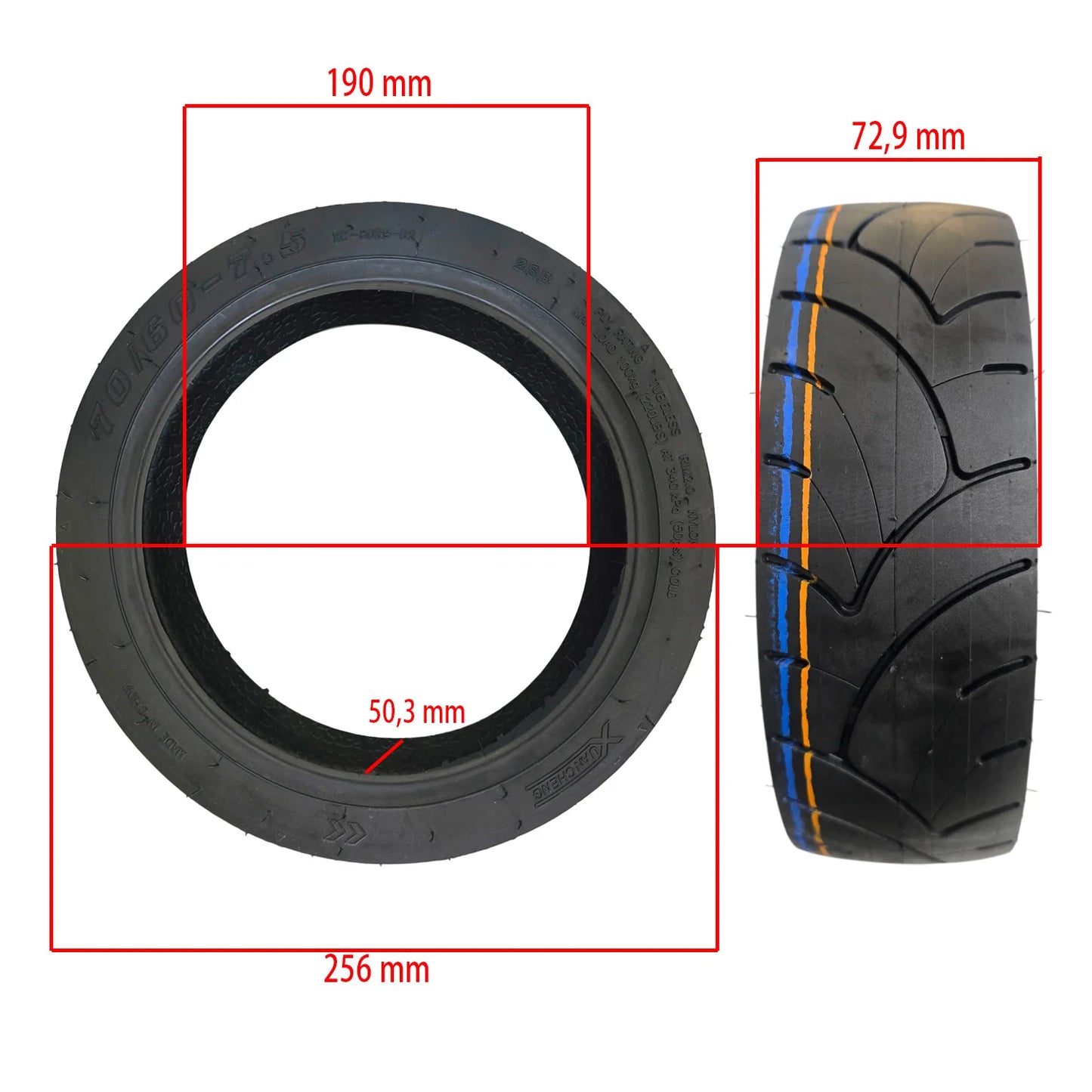 Neumático segway zt3 pro Cityroad tubeless con gel - 70/60-7.5