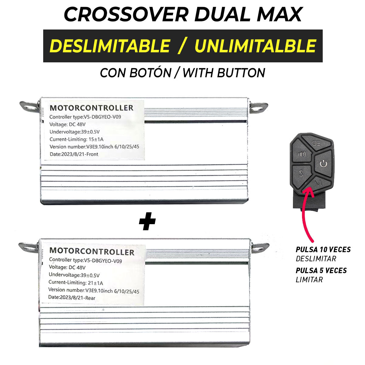 Controladoras Smartgyro deslimitables para Crossover Dual Max (delantera + trasera) - Homologado