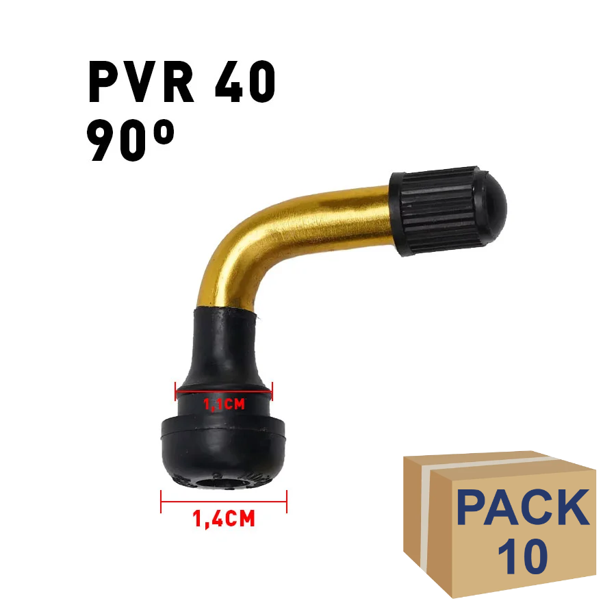 Válvula tubeless PVR 40 (90 grados) - 10 unidades