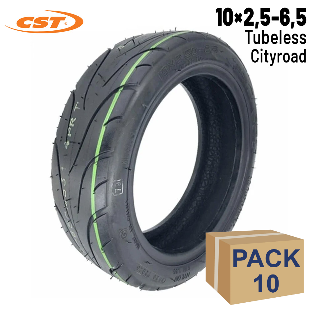 Rueda Cubierta 10x2,5- 6,5 Tubeless - 10 unidades