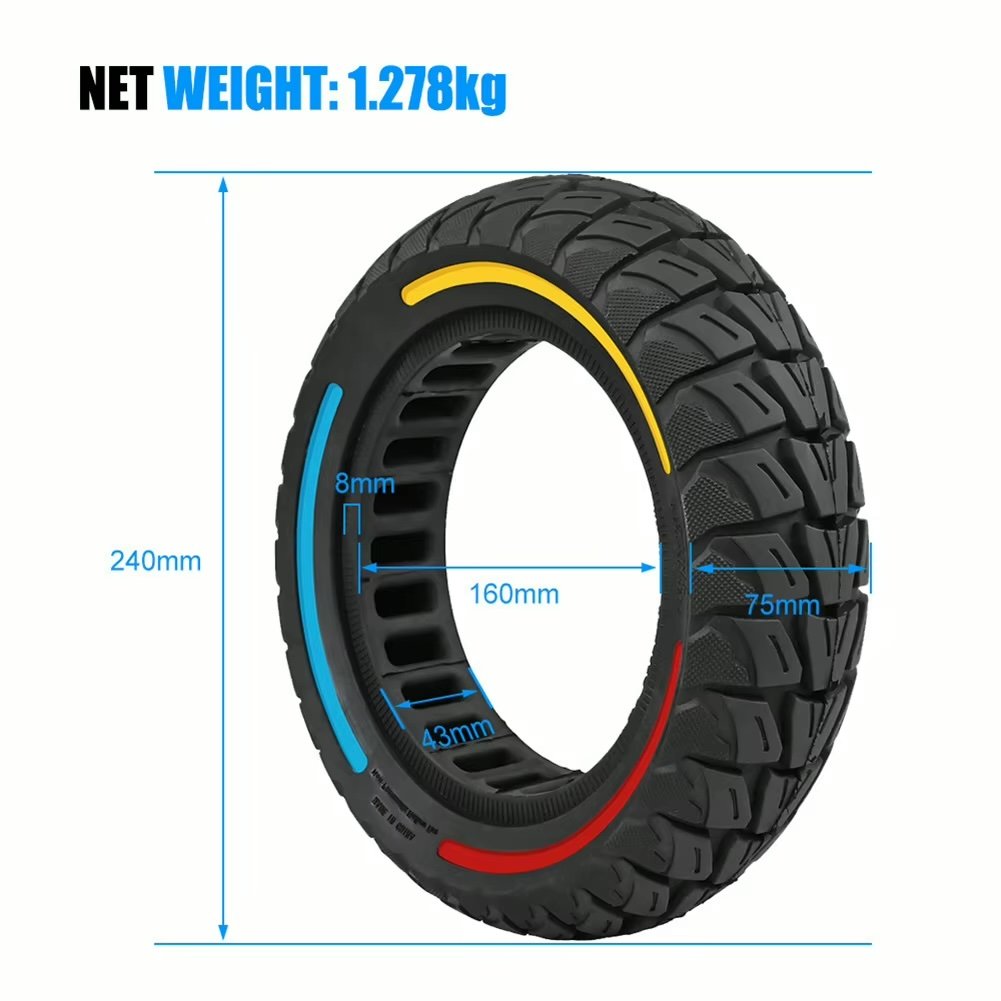 Rueda maciza 10x3,0/255x80 (80/65-6) 43MM