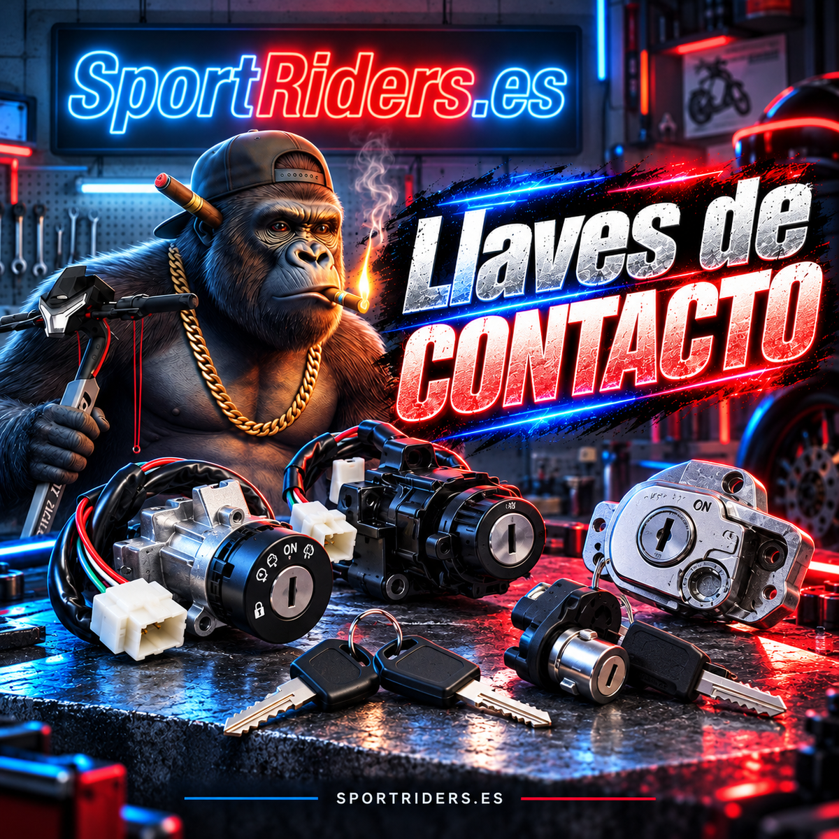Portada de colección Llaves de contacto SportRiders.es para patinetes eléctricos