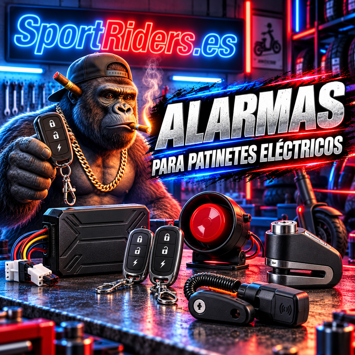 Alarmas de seguridad para patinetes eléctricos en SportRiders.es