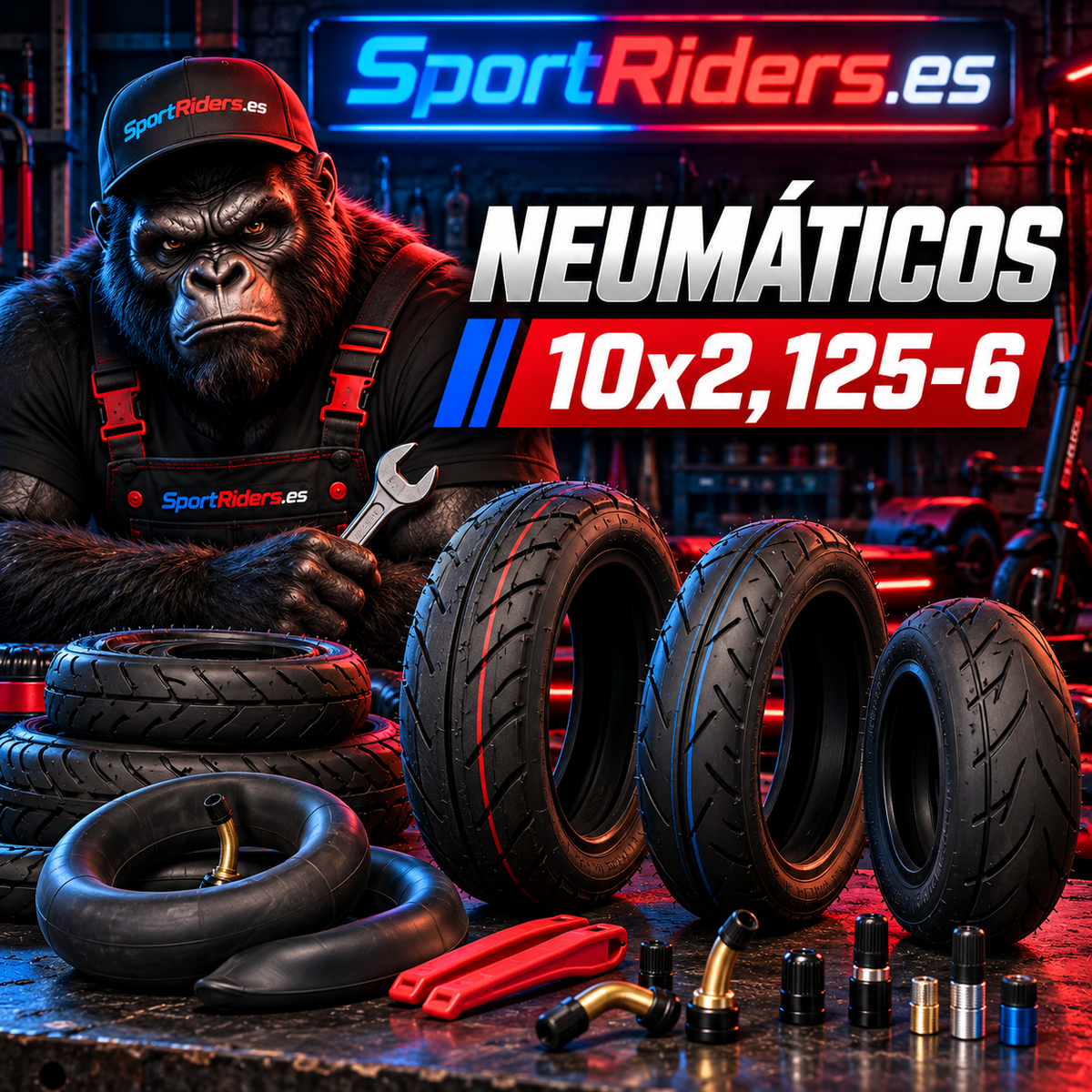 Neumáticos 10x2,125-6 para patinetes eléctricos en SportRiders.es