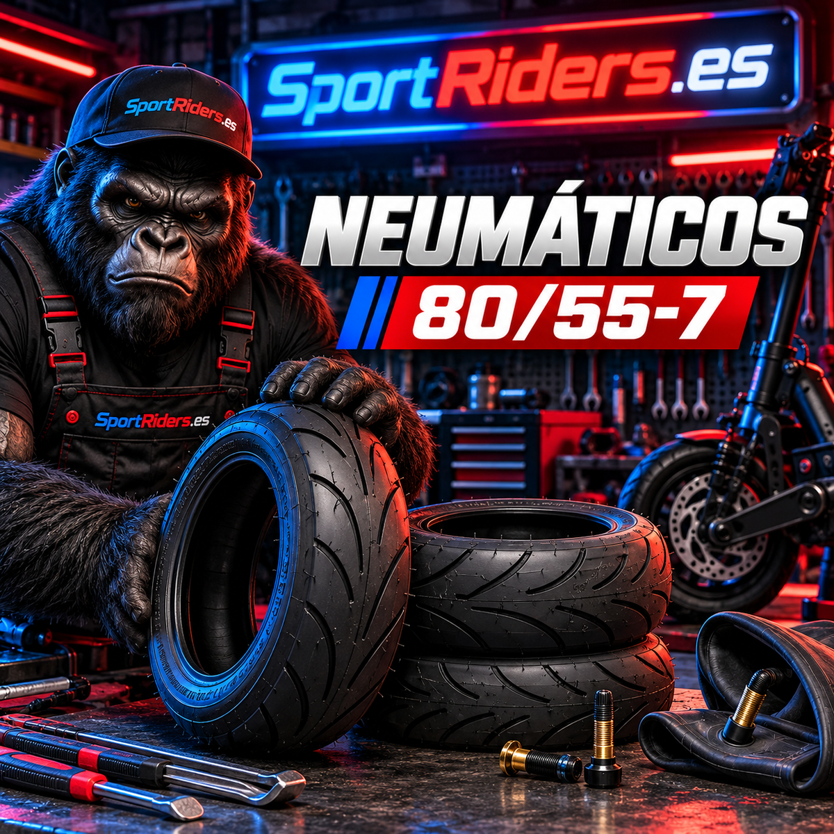 Neumáticos 80/55-7 para patinetes eléctricos en SportRiders.es