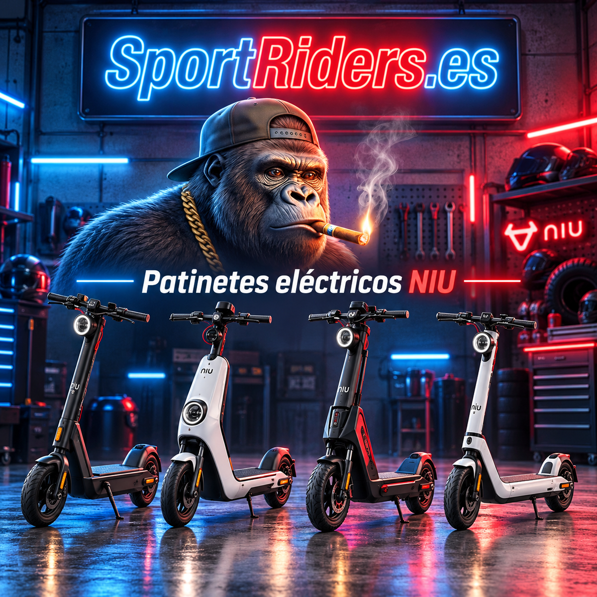 Patinetes eléctricos NIU en SportRiders.es, colección de modelos KQi para movilidad personal