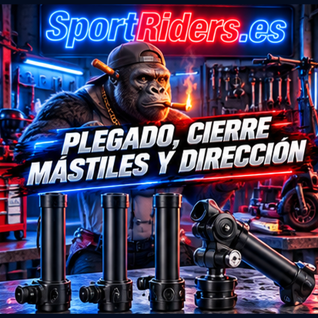 Plegado, cierres, mástiles y dirección para patinetes eléctricos | SportRiders.es