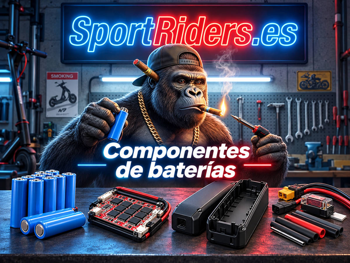 Portada de componentes y accesorios para baterías SportRiders