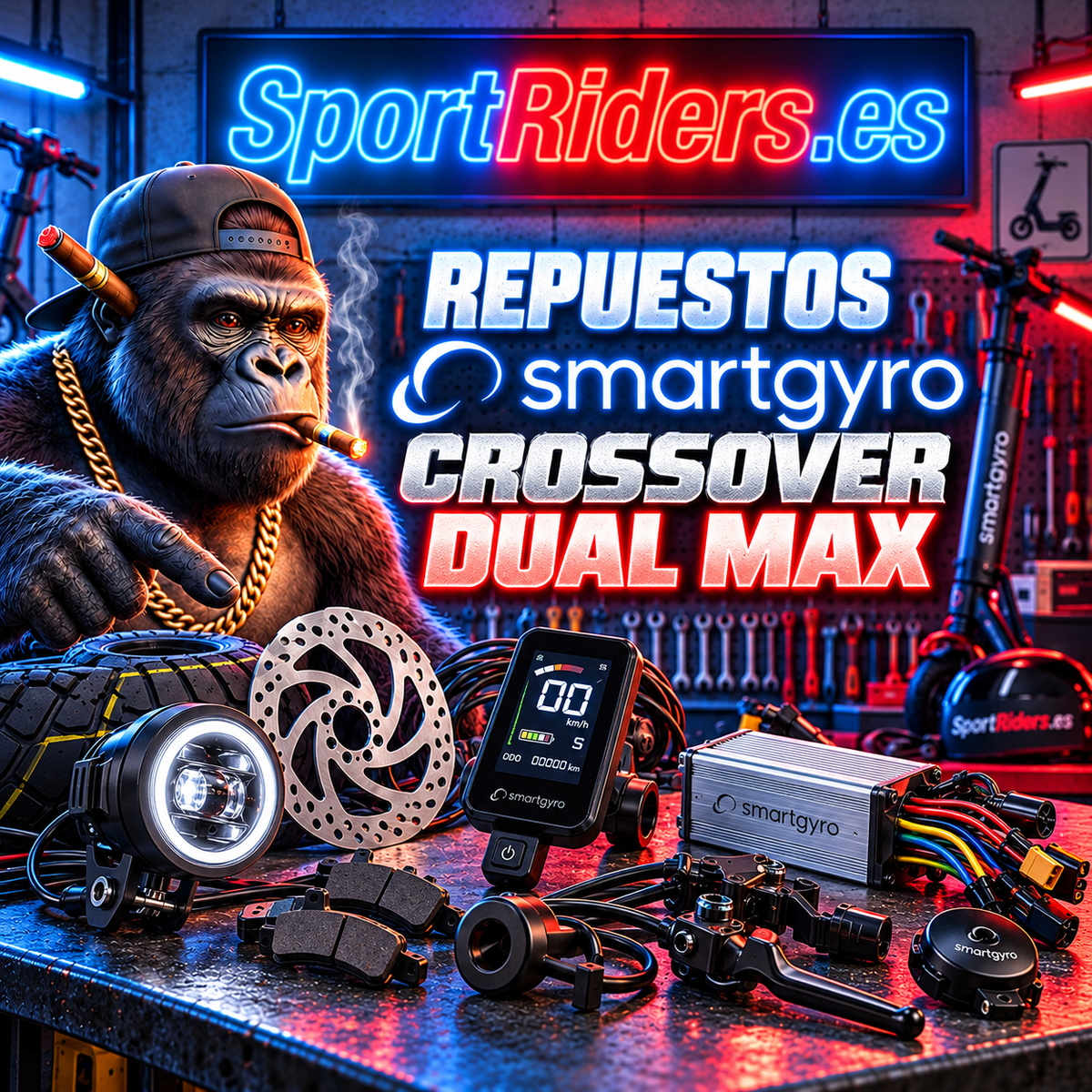 Repuestos para SmartGyro Crossover Dual Max en SportRiders.es