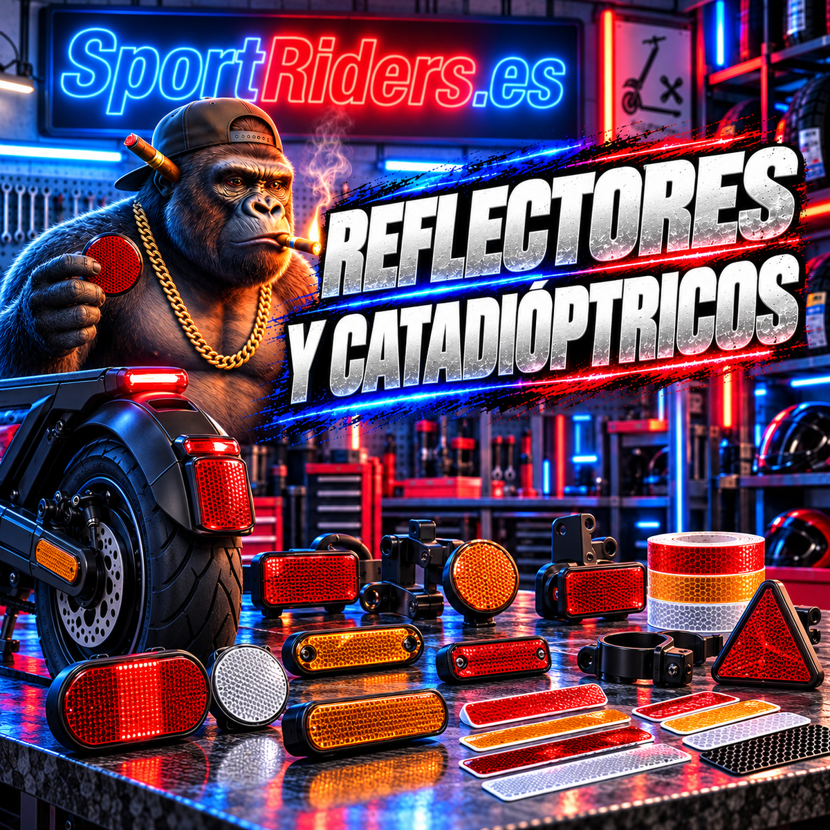 Reflectores y catadióptricos para patinetes eléctricos SportRiders.es