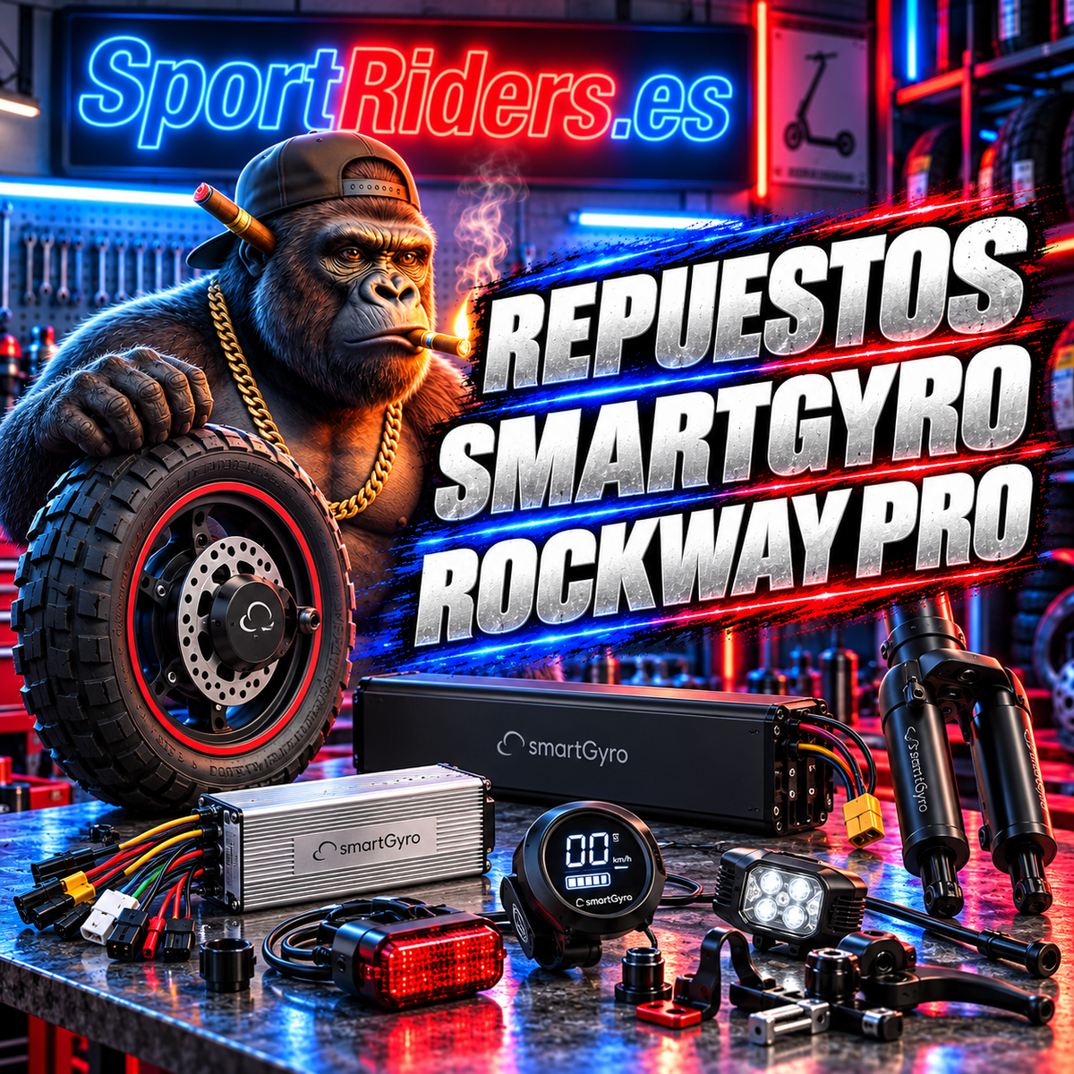 Repuestos para patinetes SmartGyro Rockway Pro en SportRiders.es