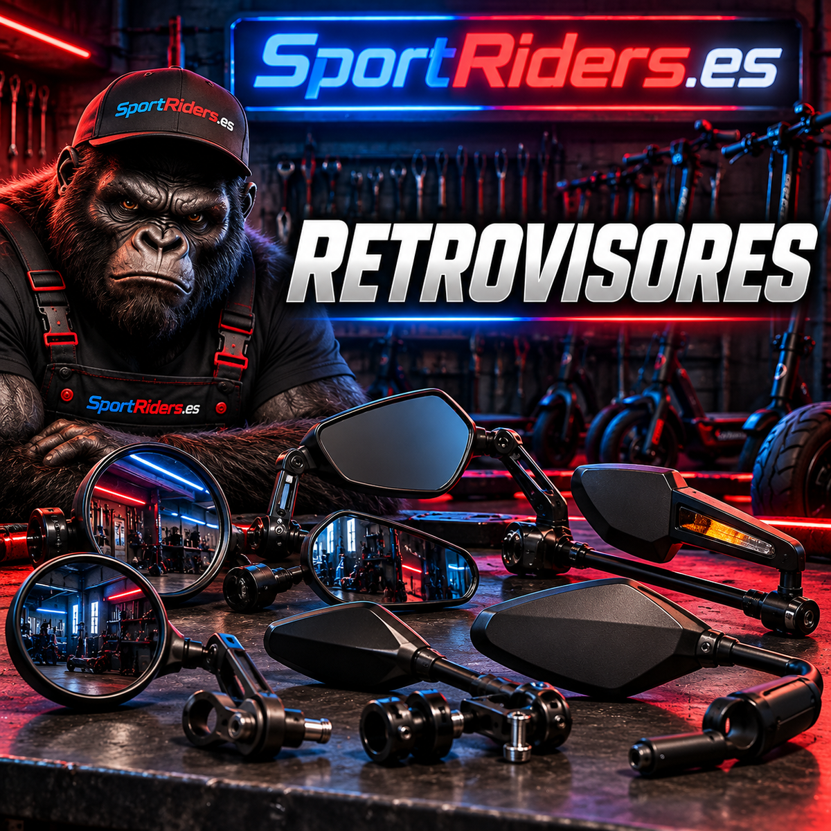 Retrovisores para patinetes eléctricos y bicicletas en SportRiders.es