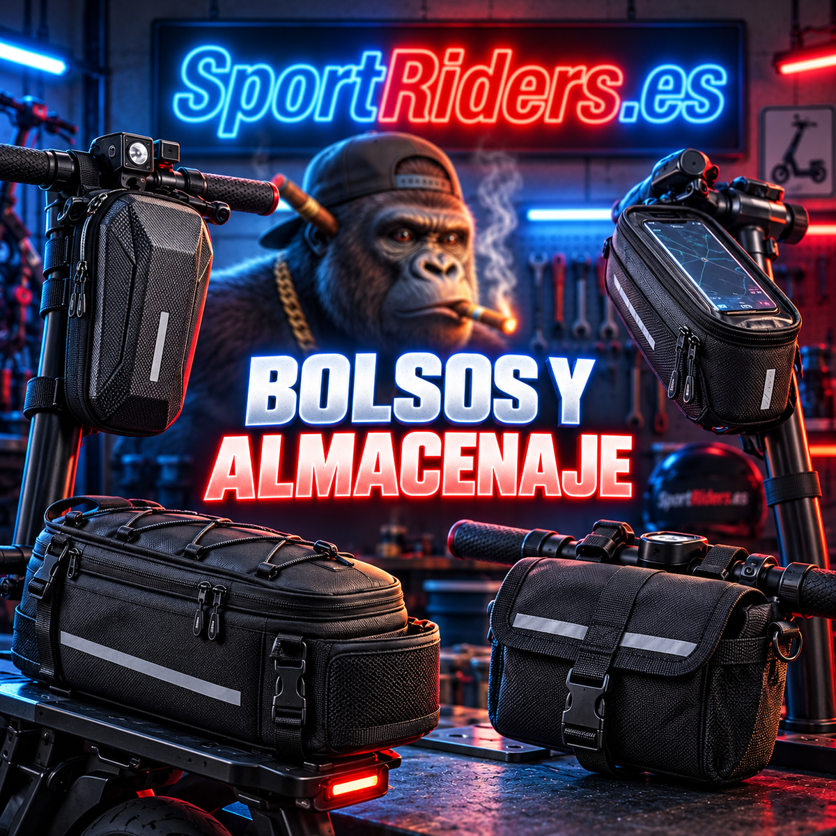 Bolsos y bolsas de transporte para patinetes eléctricos SportRiders.es