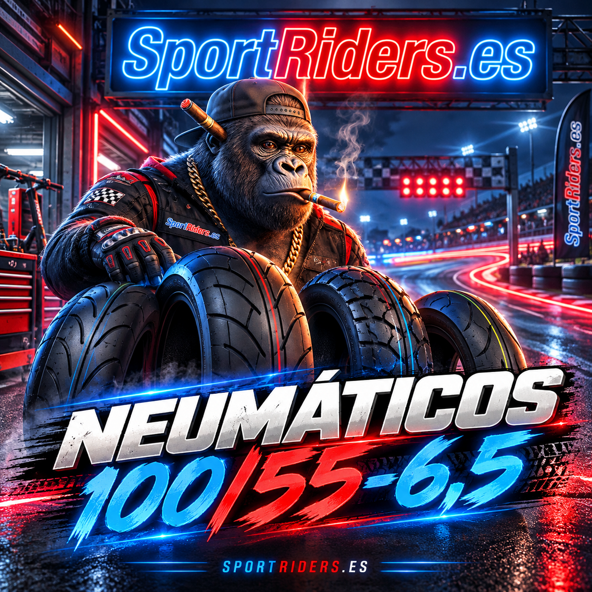 Neumáticos 100/55-6,5 para patinetes eléctricos en circuito de carreras | SportRiders.es