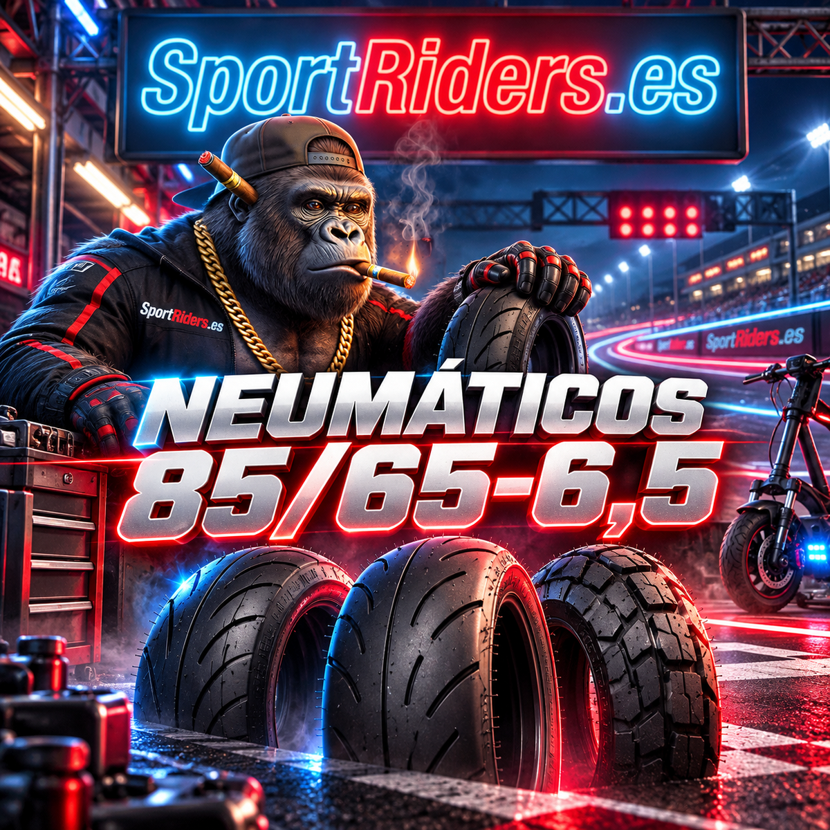 Neumáticos 85/65-6,5 para patinetes eléctricos en circuito de carreras | SportRiders.es