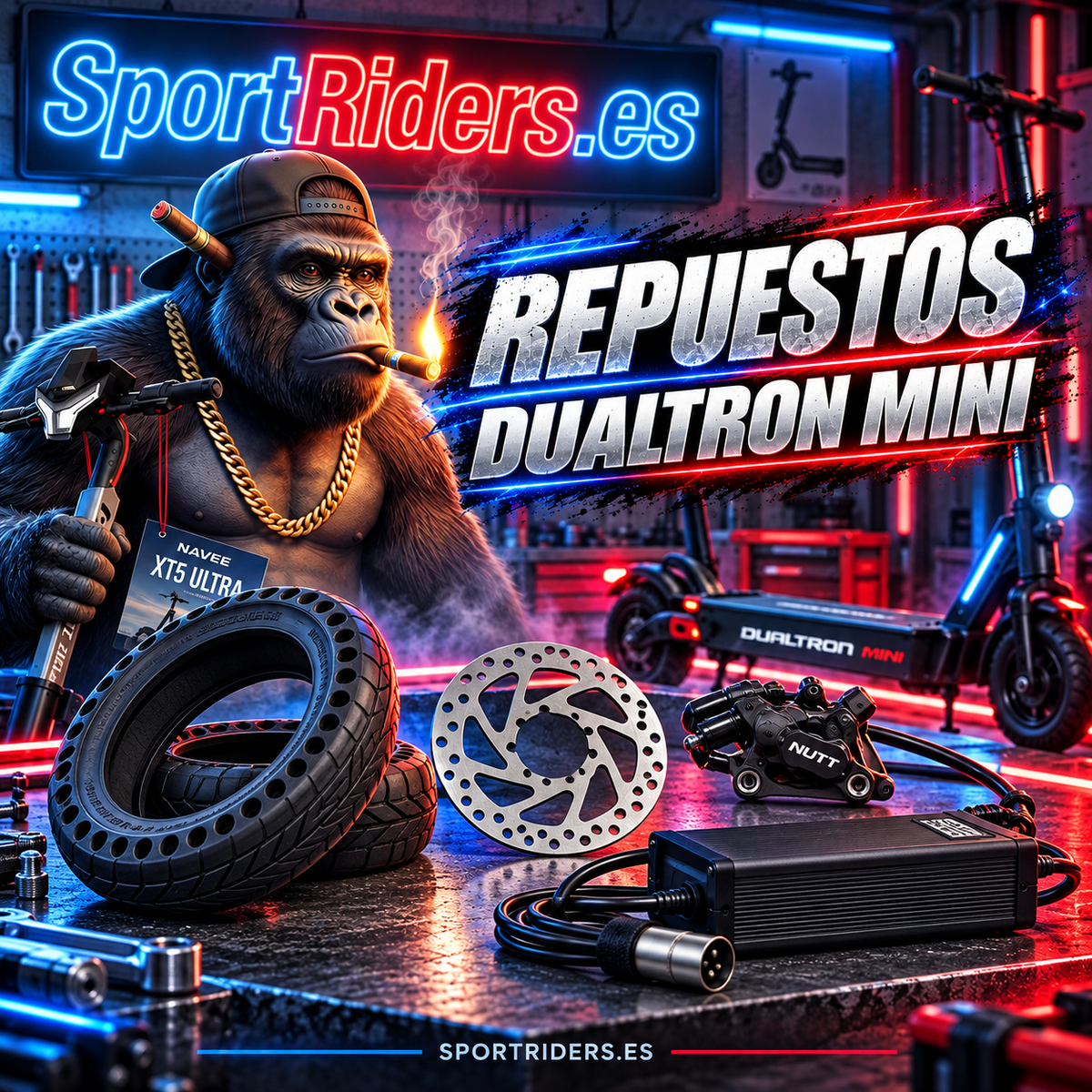 Repuestos para patinete eléctrico Dualtron Mini en taller SportRiders.es