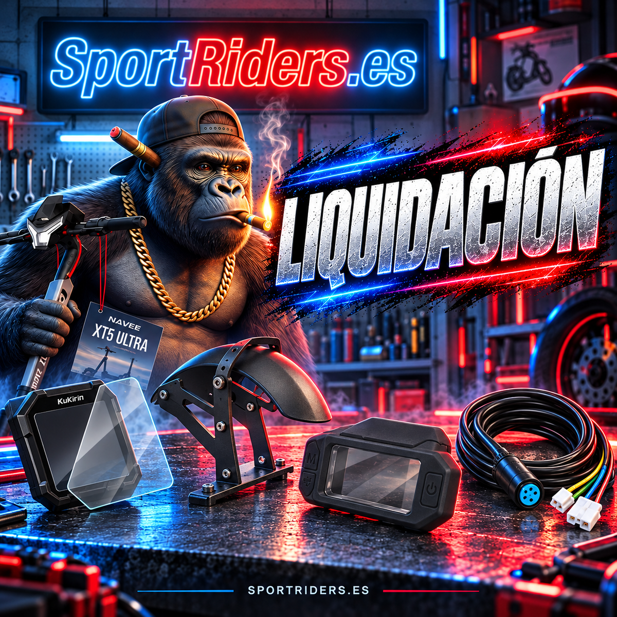 Liquidación | Colección de accesorios y repuestos para patinetes eléctricos - SportRiders.es