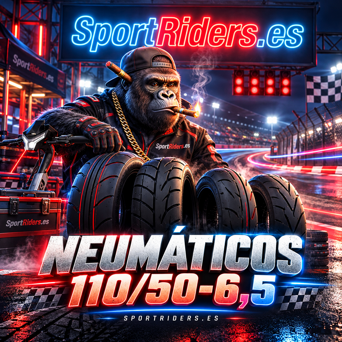 Neumáticos 110/50-6,5 para patinetes eléctricos en circuito de carreras | SportRiders.es