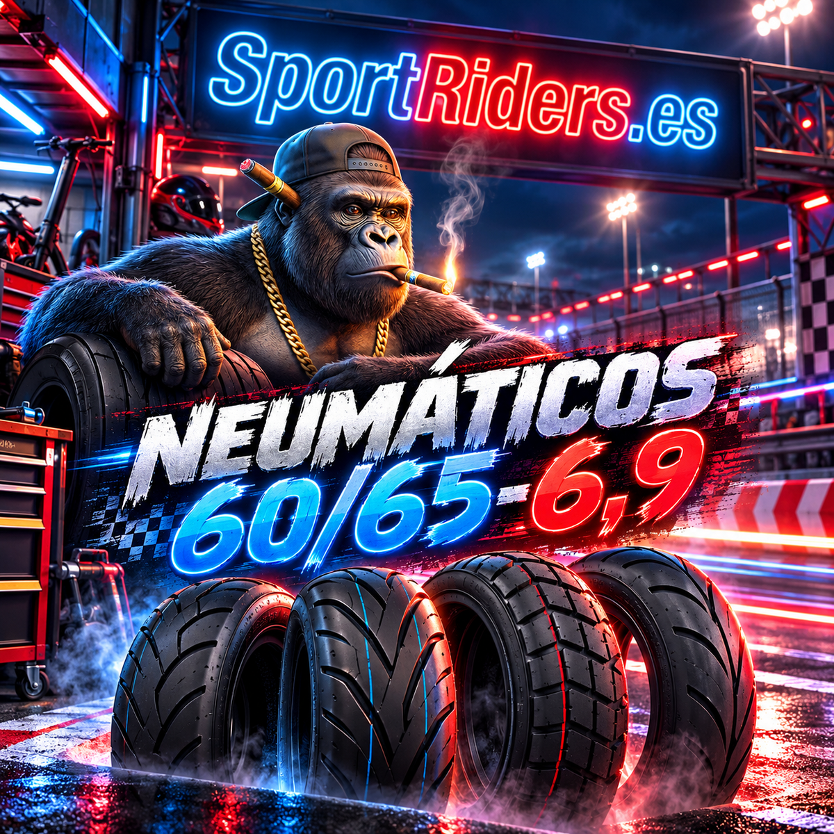 Neumáticos 60/65-6,9 para patinetes eléctricos en circuito de carreras | SportRiders.es