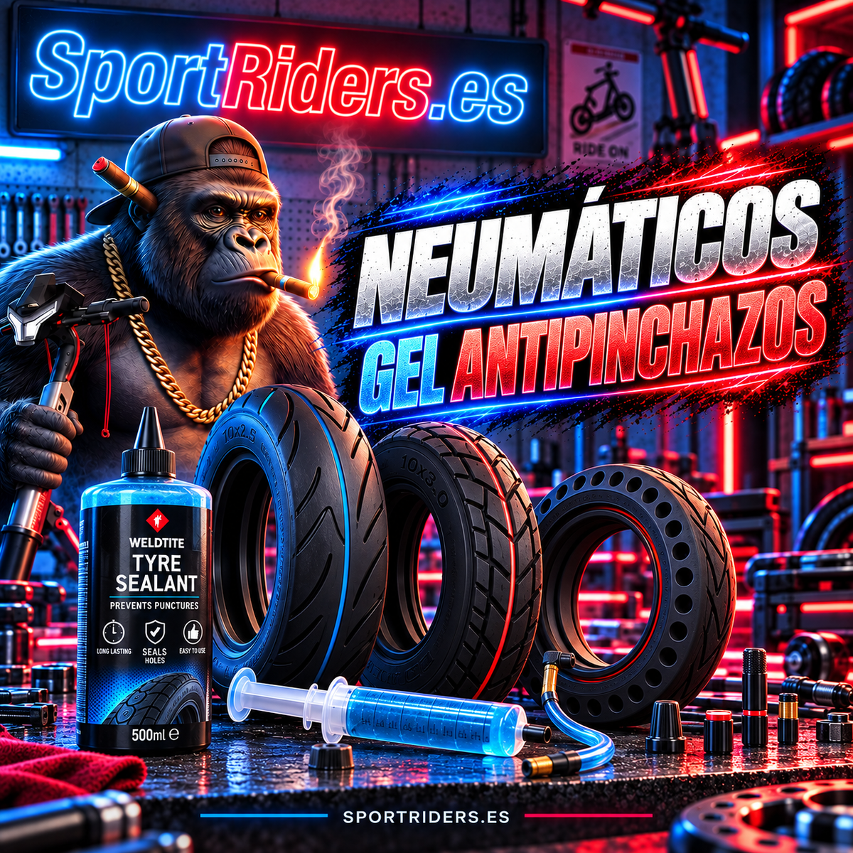 Neumáticos con gel antipinchazos para patinetes eléctricos | SportRiders.es