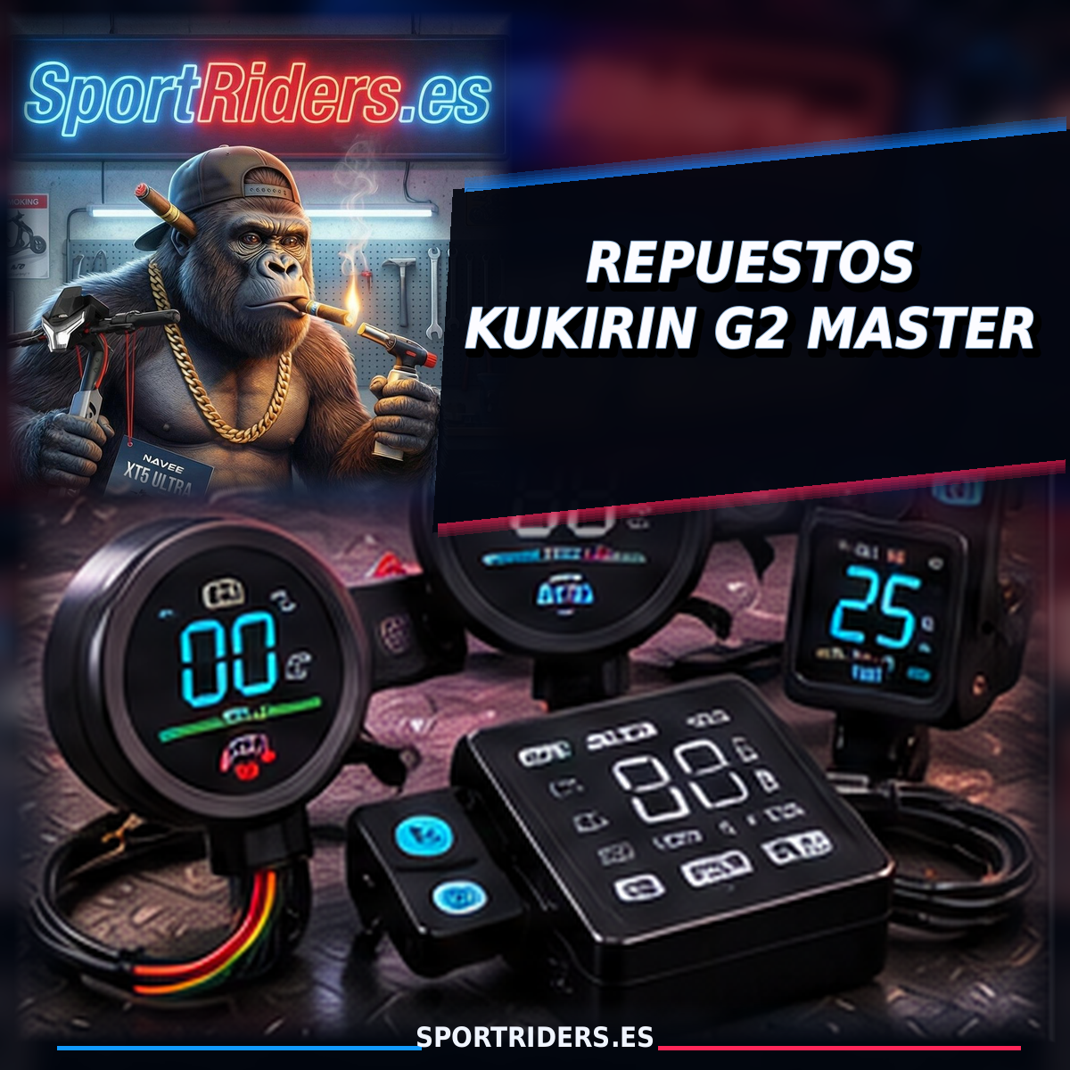 Repuestos KuKirin G2 Master | Colección de repuestos para patinetes eléctricos SportRiders.es