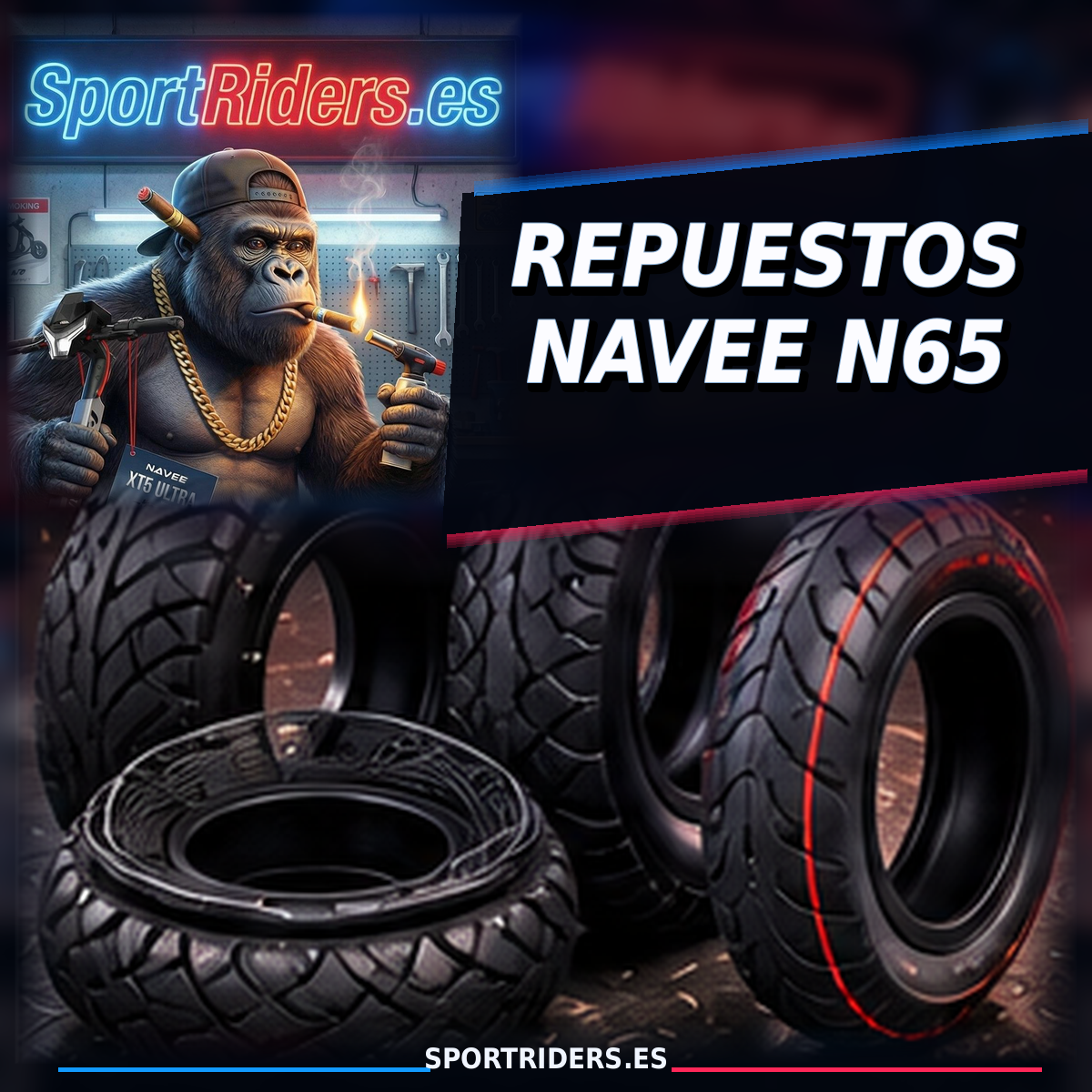 Repuestos Navee N65 | Colección de repuestos para patinetes eléctricos SportRiders.es