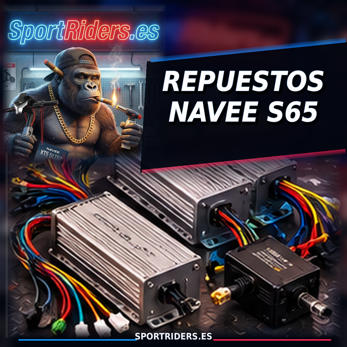 Repuestos Navee S65 | Colección de repuestos para patinetes eléctricos SportRiders.es