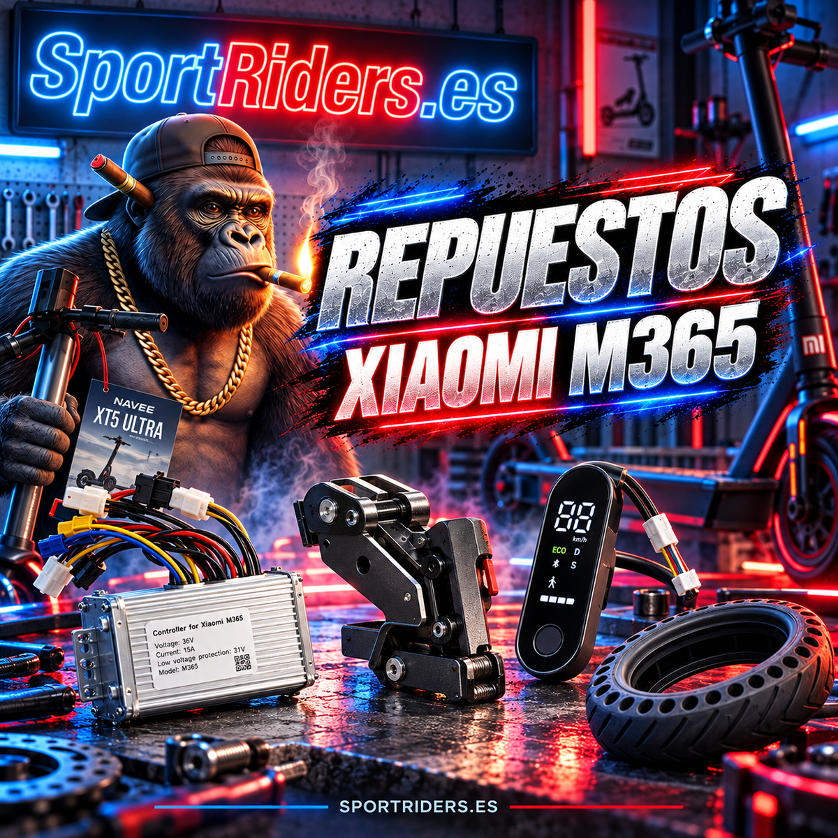 Repuestos Xiaomi M365 | Colección de neumáticos, accesorios y repuestos SportRiders.es