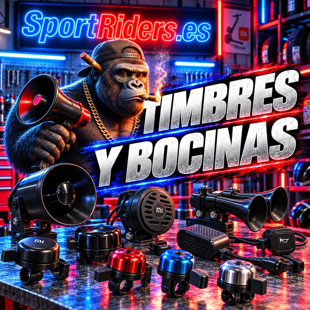 Timbres y bocinas para patinetes eléctricos SportRiders.es