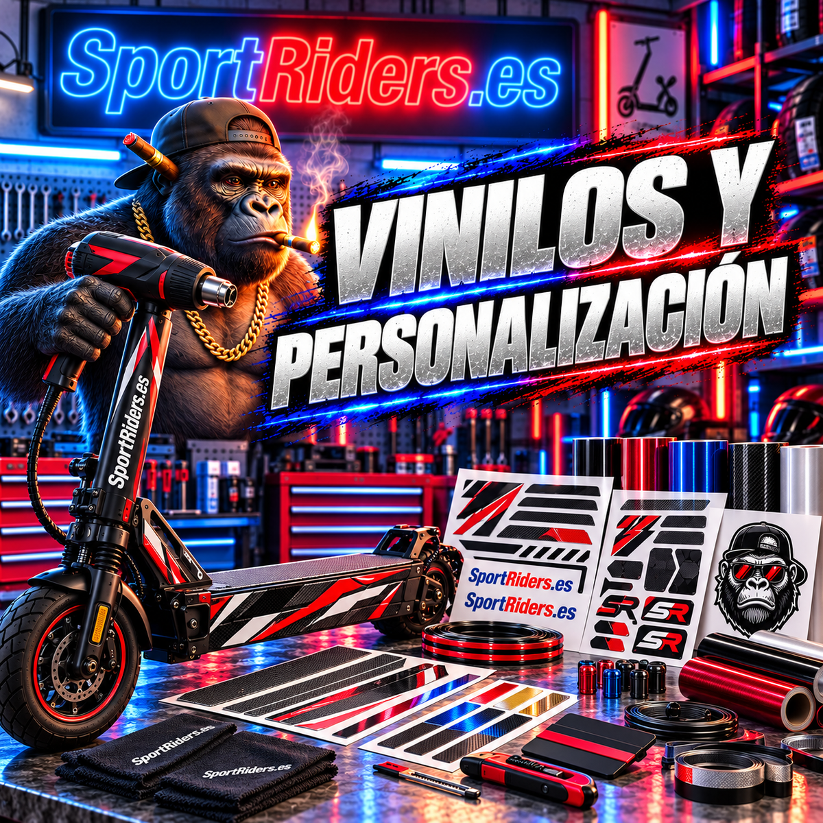 Vinilos y personalización de patinetes eléctricos SportRiders.es