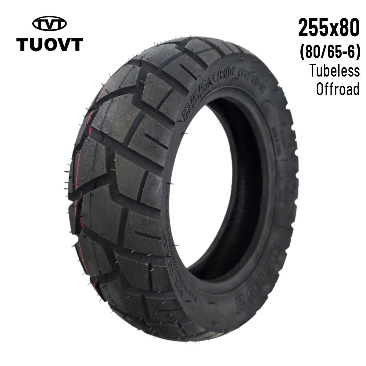 Rueda Cubierta offroad 10x3-6 (255x80) 80/65-6 Tubeless