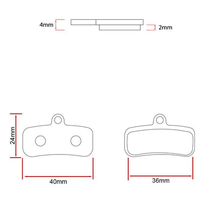 Pastilla de freno RT007-S sinterizada para Shimano saint M810/M820 - Juego de 2