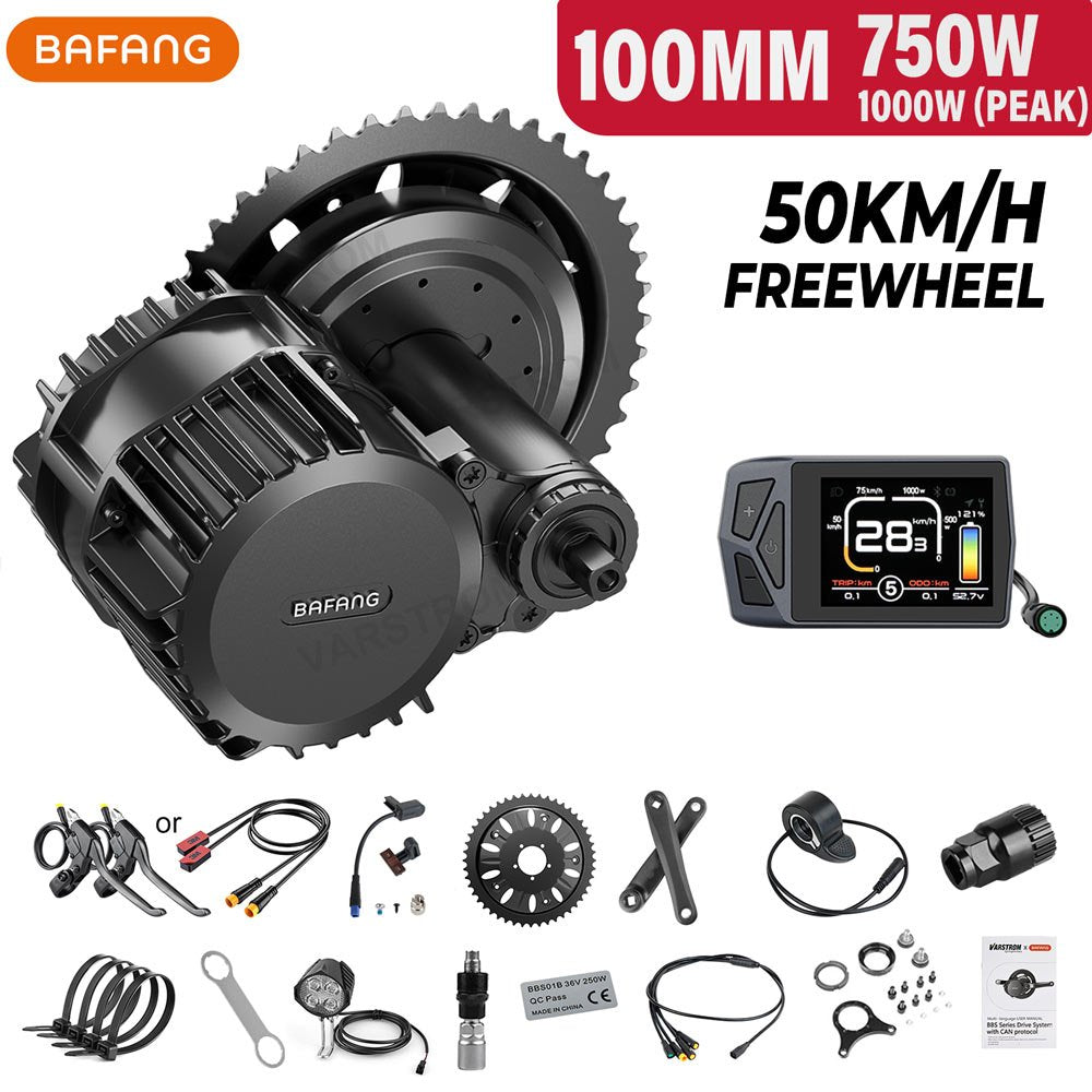 Kit conversión de bicicleta eléctrica de accionamiento medio 750W 48V - 100MM (Display: EKD01)