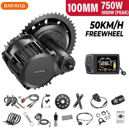 Kit conversión de bicicleta eléctrica de accionamiento medio 750W 48V - 100MM (Display: EKD01)