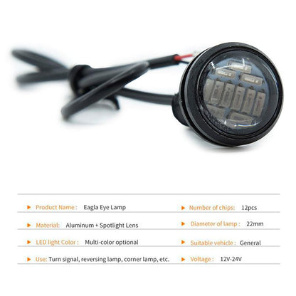 Led ojo de águila amarillo 12V - 1ud