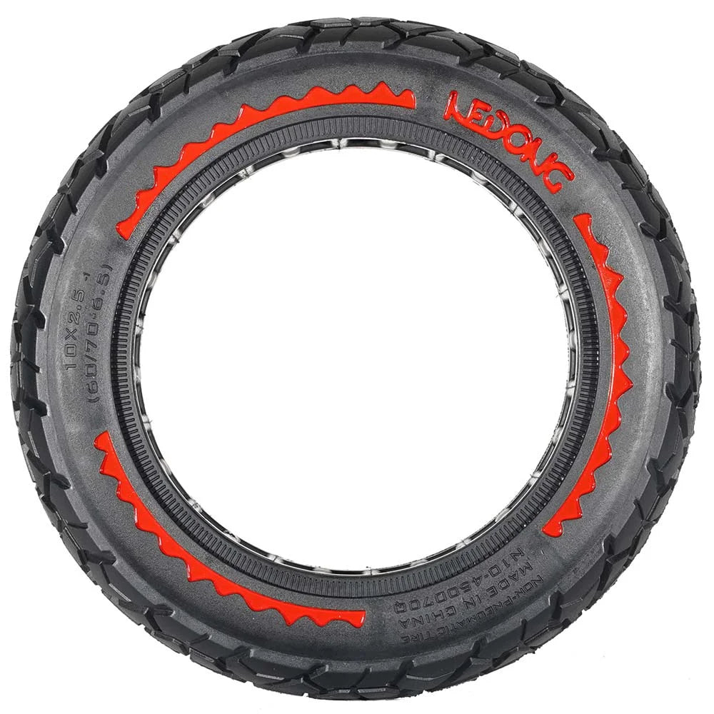 Rueda maciza roja 10x2,5-6,5 - Offroad (44MM)