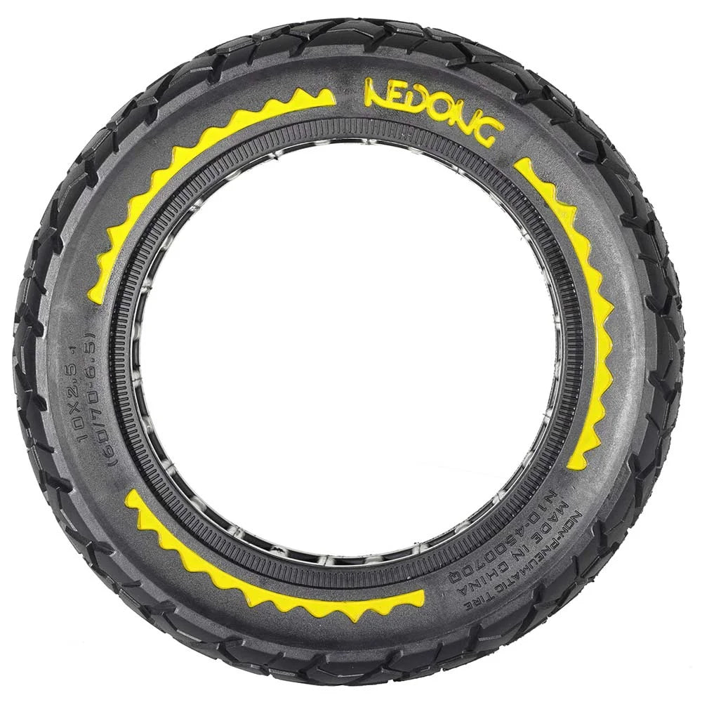 Rueda maciza amarilla 10x2,5-6,5 - Offroad (44MM)