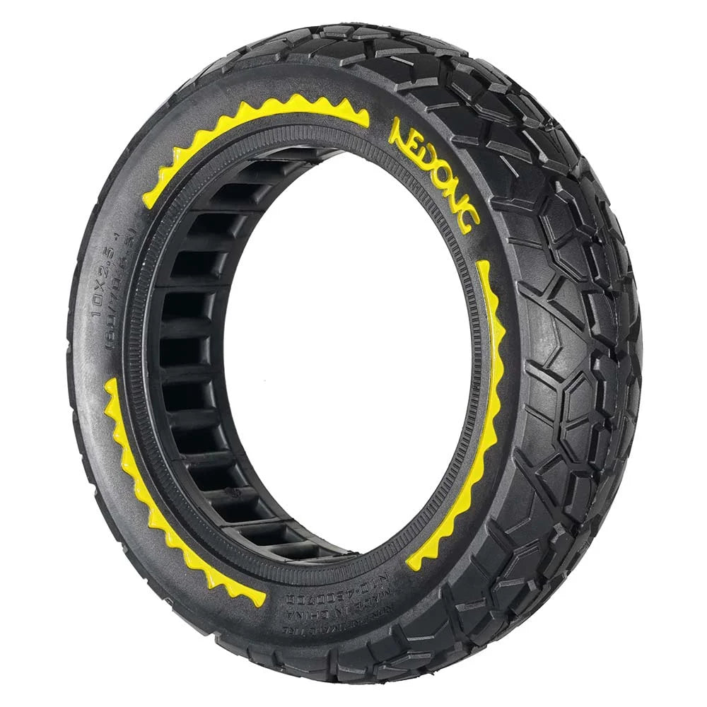 Rueda maciza amarilla 10x2,5-6,5 - Offroad (44MM)